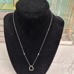 18k white gold attachable necklace